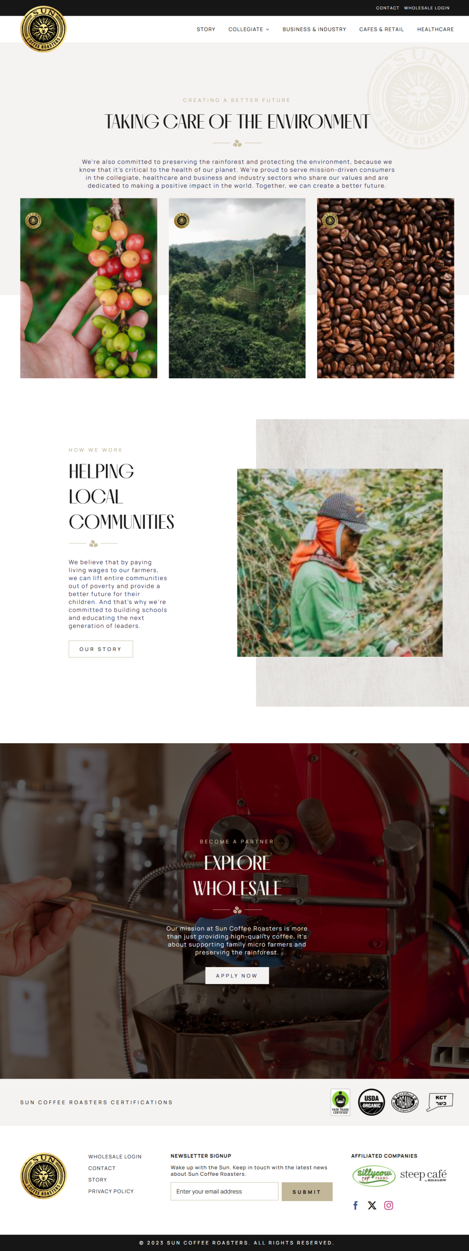 suncoffeeroasters homepage full